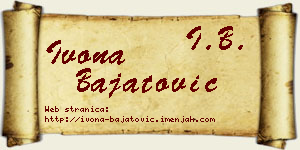 Ivona Bajatović vizit kartica